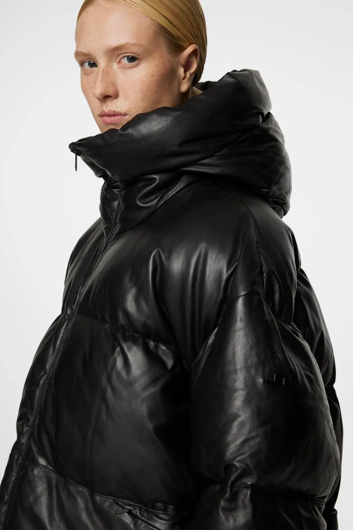 Jolene Leather Padded Jacket